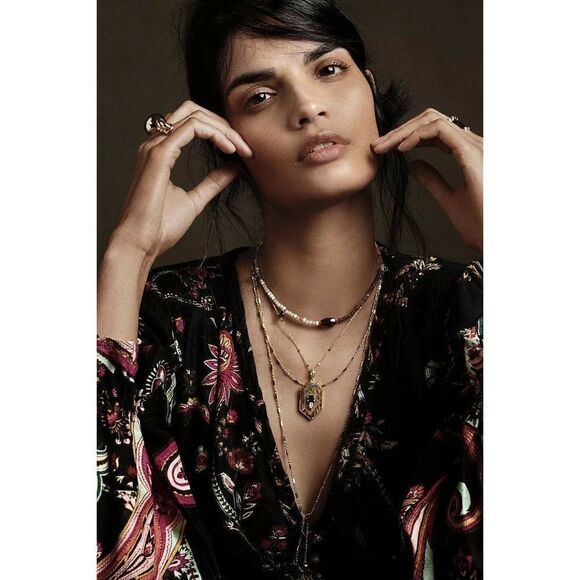 NWT ANTHROPOLOGIE Sz 10 PAISLEY MAXI DRESS In BLACK MOTIF - Picture 5 of 6